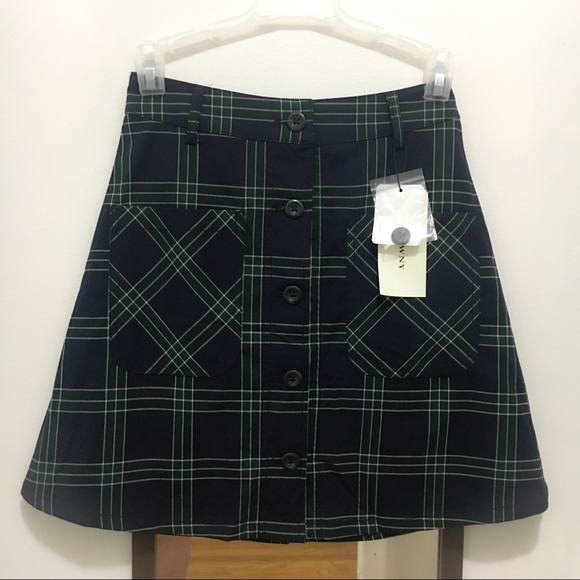 BROWNY Dresses & Skirts - NEW from Japan🇯🇵 Plaid Tartan Button Down Skirt